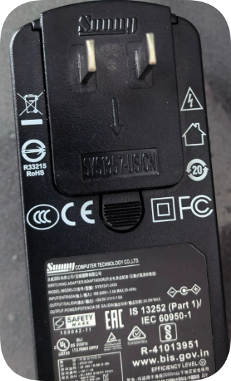 *Brand NEW*Replacement Round Mouth With Pin Power Adapter Compatible with Chengwei SYS15